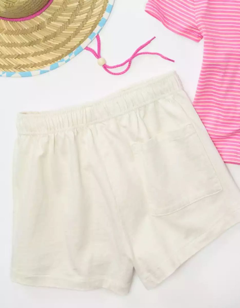 Shorts American Eagle AE Sun Set Knit Blanche Femme | HUN-60963287